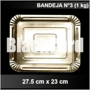 comprar Bandeja Oro Rectangular N°3