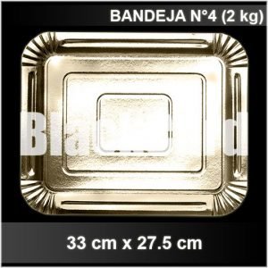 comprar Bandeja Oro Rectangular N°4
