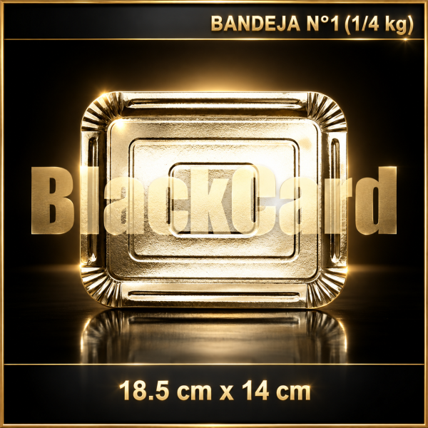 BANDEJA ORO RECT N°1 (1/4 kg) (18,5 x 14 cm)