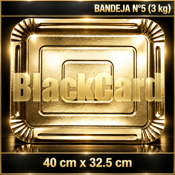 BANDEJA ORO RECT N°5 (3 kg) (40 x 32,5 cm)