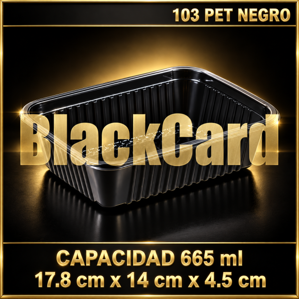 BANDEJA PET 103 (NEGRO) (17,8 x 14 x 4,5)