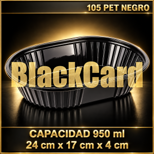 BANDEJA PET 105 (NEGRO) (24 x 17 x 4)