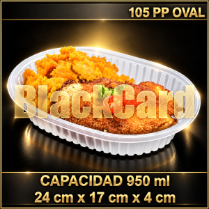 BANDEJA PP 105 OVAL (24 x 17 x 4)