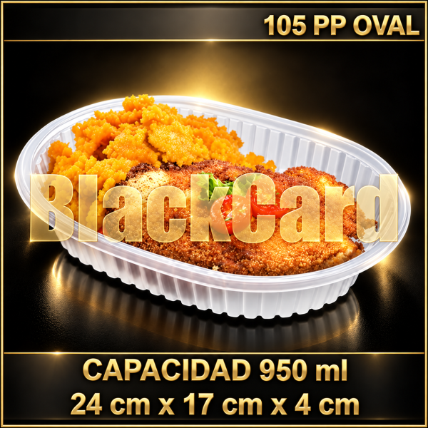 BANDEJA PP 105 OVAL (24 x 17 x 4)