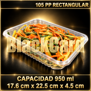 BANDEJA PP 105 RECTANGULAR (17,6 x 22,5 x 4,5)