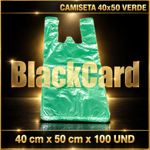 BOLSA CAMISETA A/D 40x50 VERDE REFORZADA