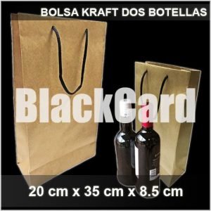 Bolsa carton kraft 2 botella comprar online