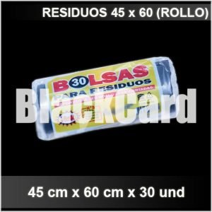 Bolsa Residuo en rollo 45×60 x 30 und en cantidad