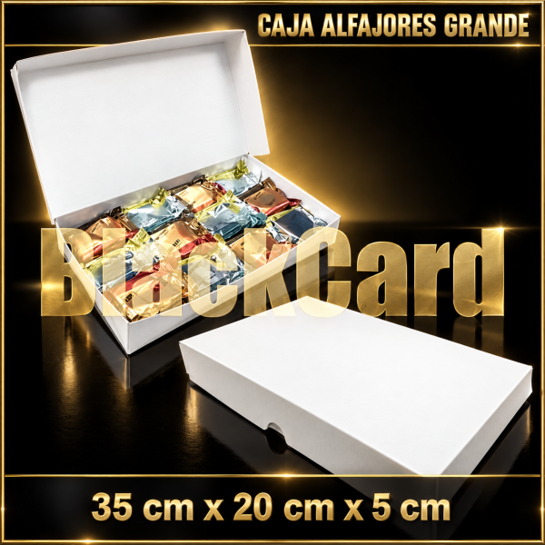 CAJA ALFAJORES GRANDE EN BLANCO (35 x 20 x 5)