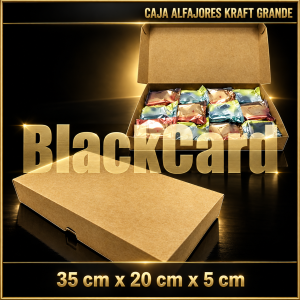 CAJA ALFAJORES GRANDE EN KRAFT (35 x 20 x 5)