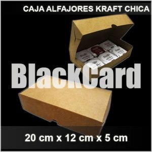 Caja de Alfajores Chica en Kraft distribuidora black card