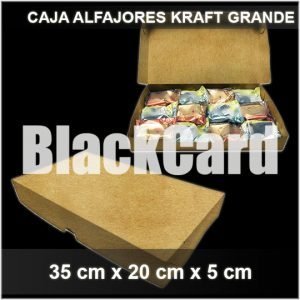 Caja de Alfajores Grande en Kraft distribuidora black card