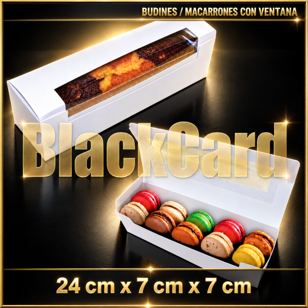 CAJA BUDIN Y MACARRON CON VISOR BLANCO (24 x 7 x 7)