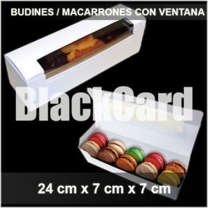 Caja P/Budin y Macarrones con Visor en Blanco distribuidora envases descartables bahia blanca