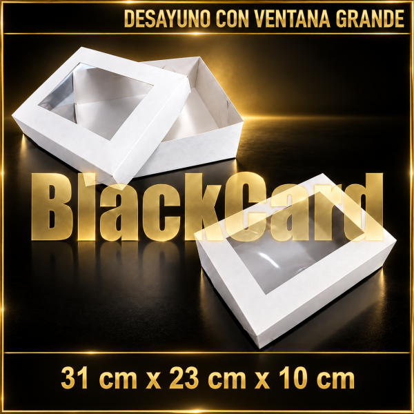 CAJA DESAYUNO CON VISOR BLANCO GRANDE (31x23x10cm)