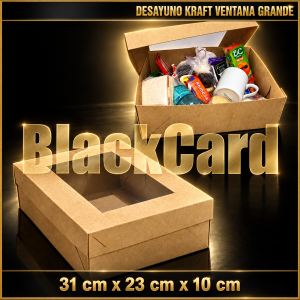 CAJA DESAYUNO CON VISOR KRAFT GRANDE (31x23x10cm)