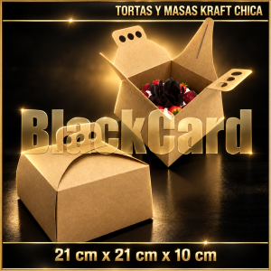 CAJA P/TORTA Y MASAS CHICAS EN KRAFT (21 x 21 x 10)