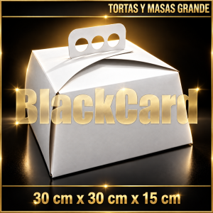 CAJA P/TORTA Y MASAS GRANDE EN BLANCO (30 x 30 x 15)