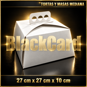 CAJA P/TORTA Y MASAS MEDIANA EN BLANCO (27 x 27 x 10)