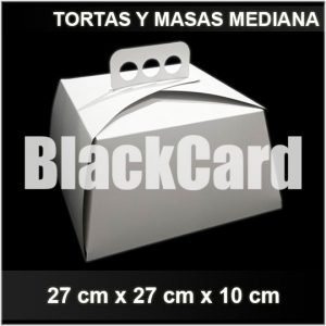 Caja P/Torta y Masas Mediana a en Blanco distribuidora envases descartables bahia blanca