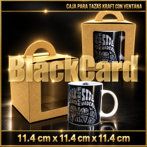 CAJA TAZA CON VISOR EN KRAFT (11 x 11 x 11)