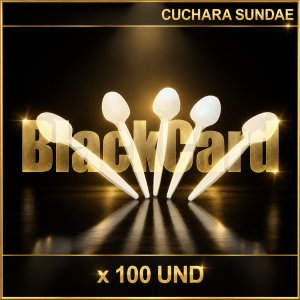 CUCHARA DESCARTABLE SUNDAE BLANCA x 100 und