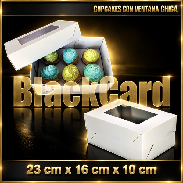 CUPCAKES CON VISOR CHICA EN BLANCO (23 x 16 x 10)