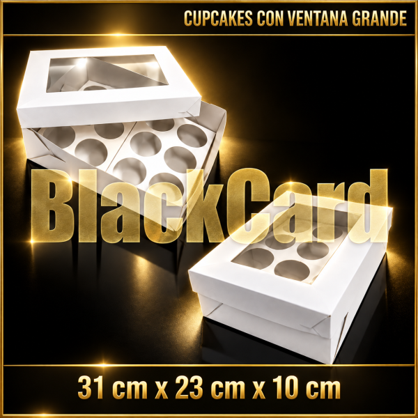 CUPCAKES CON VISOR GRANDE EN BLANCO (31 x 23 x 10)