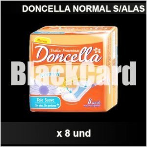 Toallita Femenina Normal sin Alas C/Gel x 8 und Doncella
