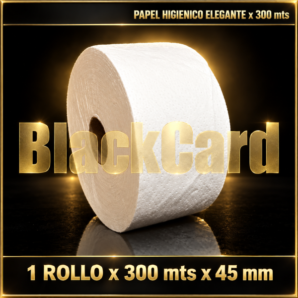 PAPEL HIGIENICO x 300 mts CONO 45 mm ELEGANTE