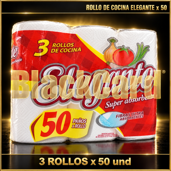 ROLLO DE COCINA 3 x 50 HOJAS ELEGANTE