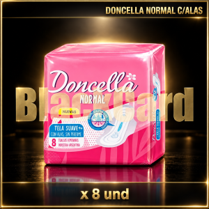 TOALLITA FEMENINA NORMAL C/ALAS x 8 S/DEO DONCELLA