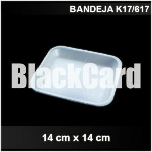 Bandeja Expandido K17/617 (14 x 14 cm) distribuidora de envases descartables