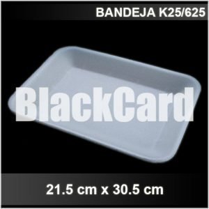 Bandeja Expandido K25/625 (21,5 x 30,5 cm) distribuidora de envases descartables