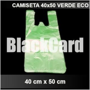 Bolsa camiseta A/D 40×50 verde economica