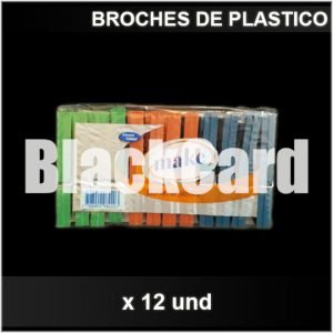 Broche Plastico x 12 unidades Make