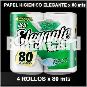 Papel Higienico 4 x 80 mts Elegante
