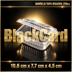 BANDEJA TAPA BISAGRA PP 250cc (10,6 x 7,7 x 4,5)