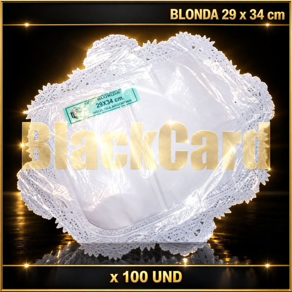BLONDA BORD. 29 x 34 cm x 100 (OVALADA)