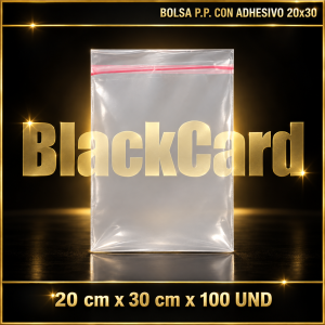 BOLSA P.P CON ADHESIVO 20 x 30 x 100 Und