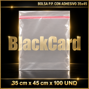 BOLSA P.P CON ADHESIVO 35 x 45 x 100 Und