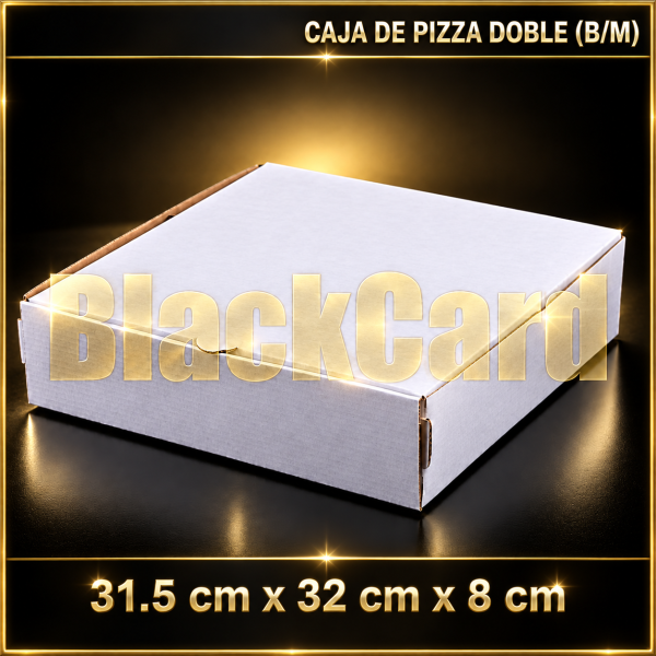 CAJA DE PIZZAS DOBLE (B/M) (31,5x32x8)
