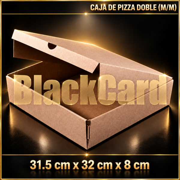 CAJA DE PIZZAS DOBLE (M/M) (31,5x32x8)