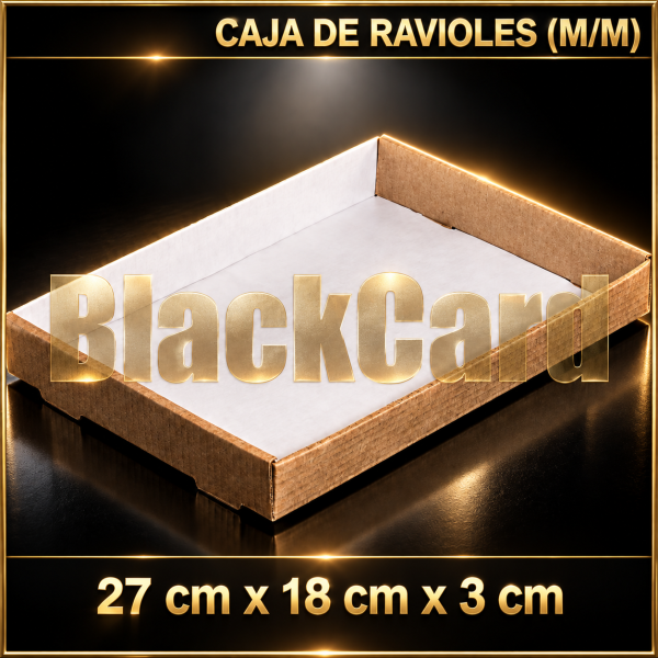 CAJA RAVIOLES (M/M) (27x18x3) (TAPA Y FONDO)