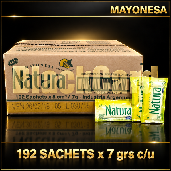 MAYONESA "NATURA" 7gr P/192 UNIDADES