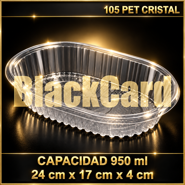BANDEJA PLASTICO PET 105 (CRISTAL)
