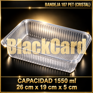 BANDEJA PLASTICO PET 107 (CRISTAL)