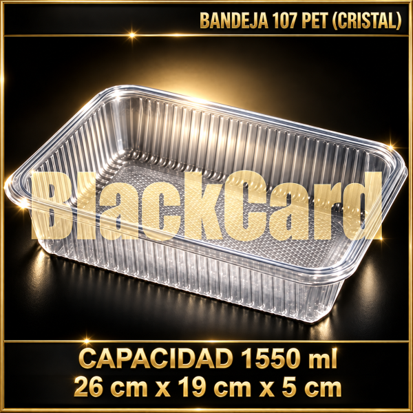 BANDEJA PLASTICO PET 107 (CRISTAL)