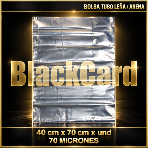 BOLSA CRISTAL RECICLADO 40x70 TUBO 70 MIC (LEÑA/ARENA)