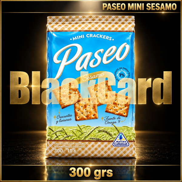 GALLETITAS PASEO MINI SESAMO x 300 Grs
